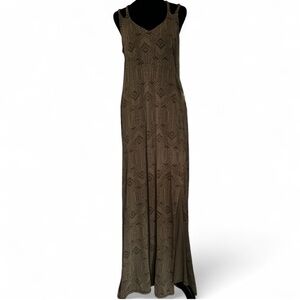 ATHLETA Brown V-Neck Slip Maxi Dress M, Good Condition.